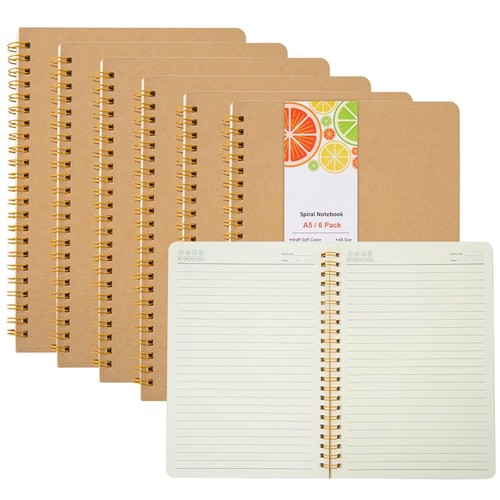 Spiral notebook pcs kraft - spiral,